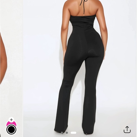Fashion Nova Black Halter Jumpsuit - Picture 2 of 2